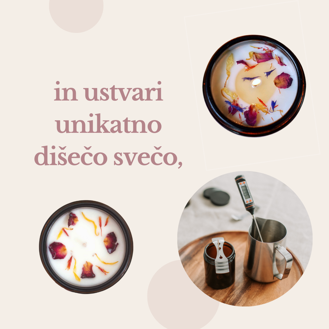 Ustvarjalna delavnica: Dišeča sveča s suhim cvetjem 20.3.2025