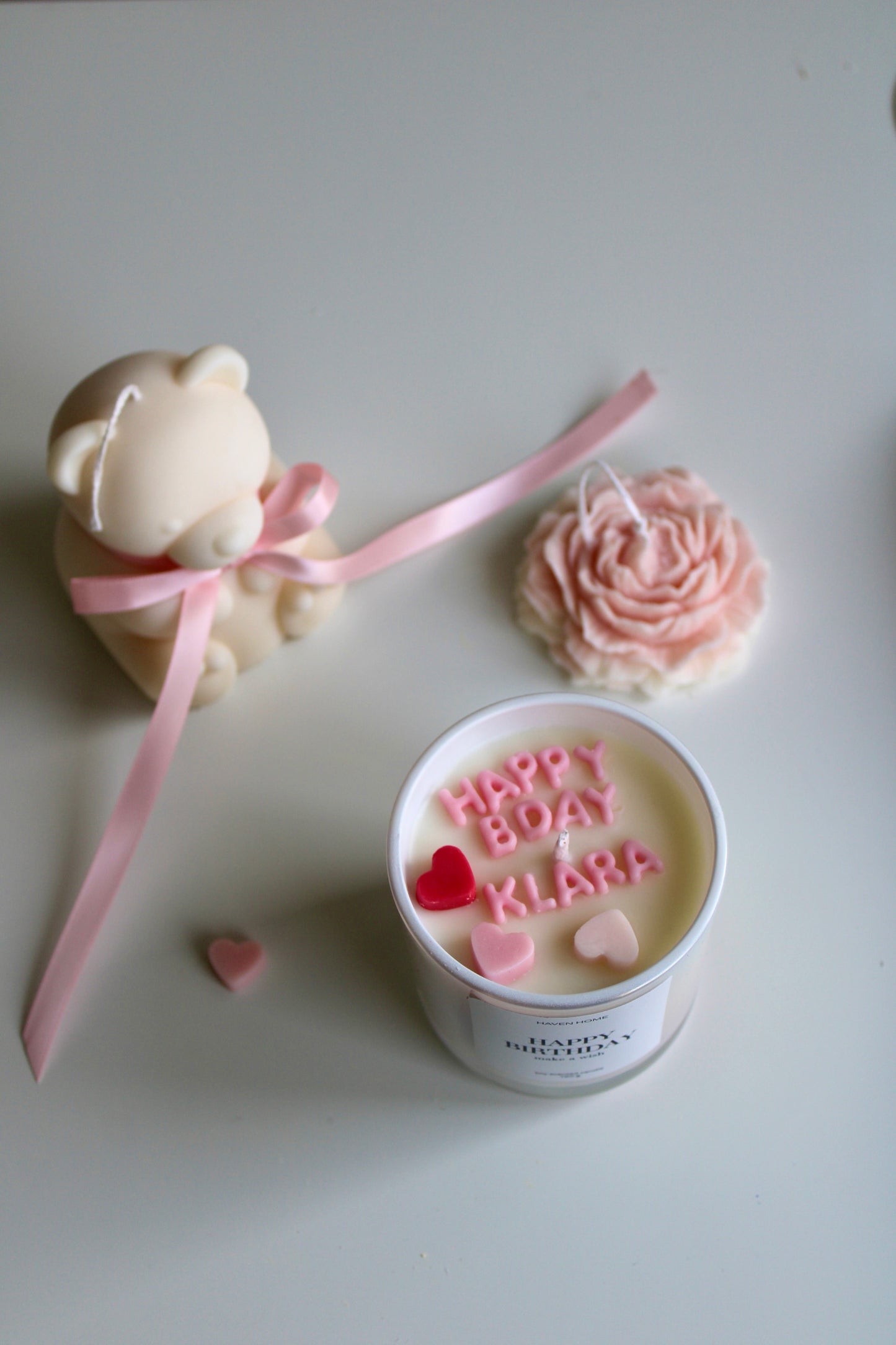 Dišeča sveča Happy Birthday, 190g - personalizirana