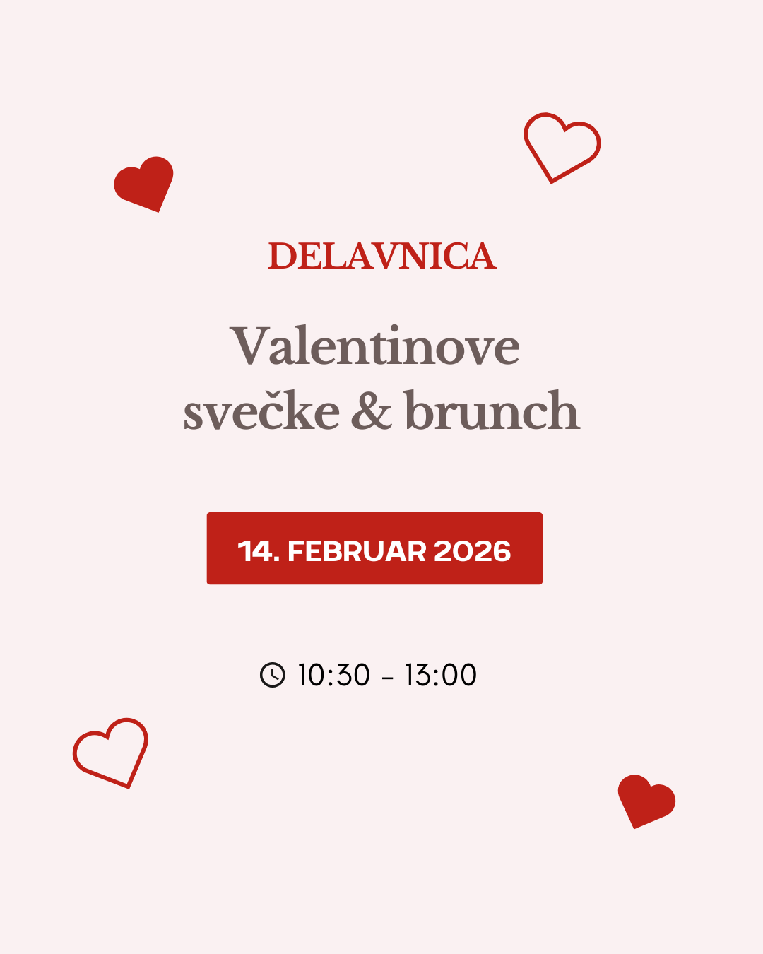 Delavnica - Valentinove svečke & Brunch, 14.2.