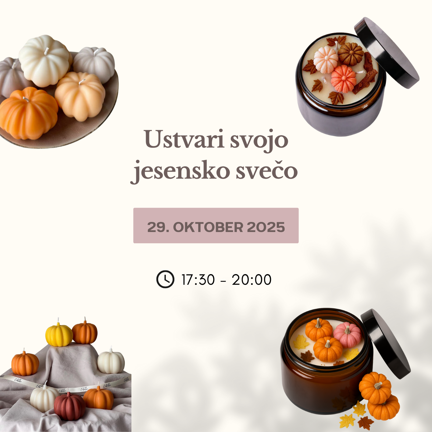 Ustvarjalna delavnica: Jesenska sveča, 29.10.