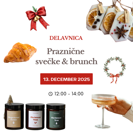 Ustvarjalna delavnica: Praznična sveča & brunch, 13.12.