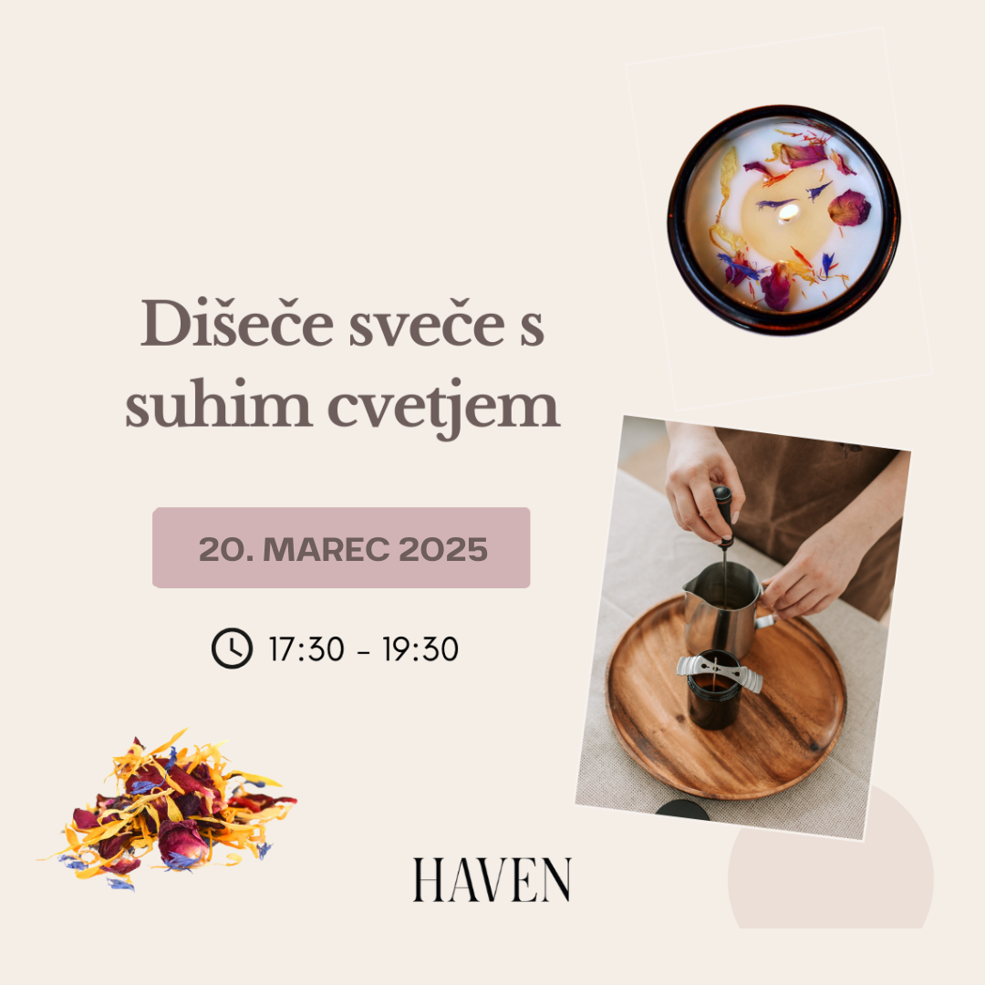 Ustvarjalna delavnica: Dišeča sveča s suhim cvetjem 20.3.2025